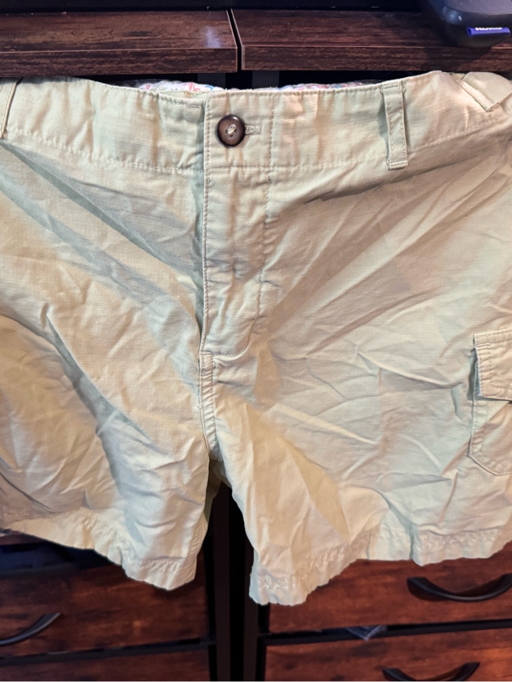 Womens Casual Light Green Cargo Shorts Brisas